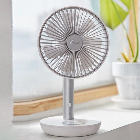 한일전기 2 in 1 휴대폰 무선충전 미니선풍기