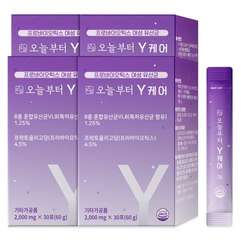 오늘부터 Y케어 질 유래 특허 여성유산균 120포
