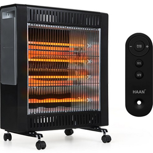 한경희 이지라이프 리모컨형 4단 석영관 히터, HAAN-Q1000