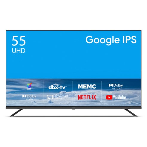 더함 4K UHD LED IPS 구글 OS 스마트 TV, 139cm