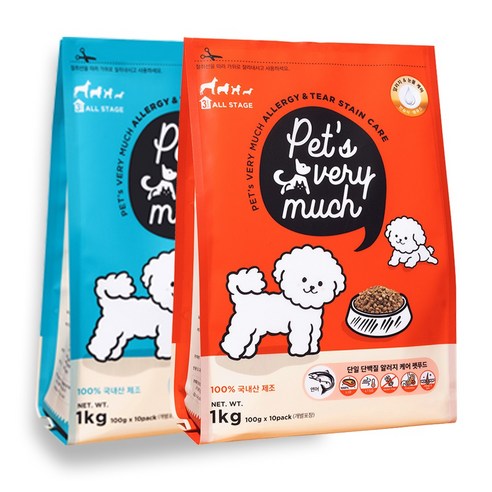 페츠베리머치 강아지사료 눈물사료 눈물자국 알러지 사료 오리 1kg
